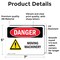 Signmission Moving Machinery Danger Sign, Vinyl Decal, 7in W x 5in L, 2PK OS-2PACK-DS-D-57-L-1453 - alternate 6